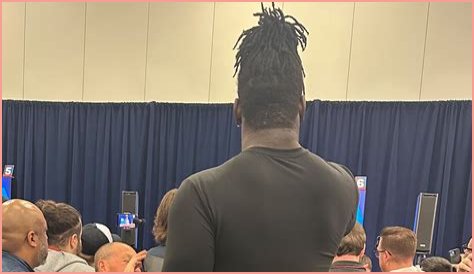 'He's biggest human I've ever seen', say stunned NFL fans as snap of Combine prospect Amarius Mims goes viral