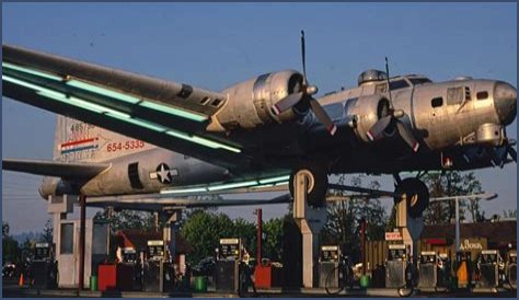 How £10k ex-WWII B-17 bomber was transformed into 'world's weirdest petrol station' after it broke down mid-flight